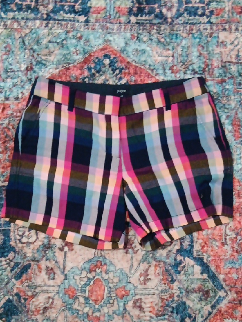 J Crew Plaid Multicolor Shorts